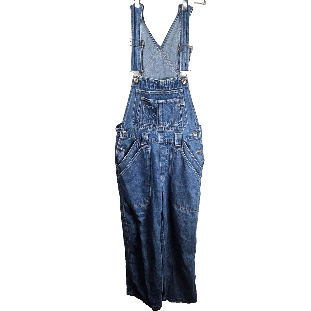 Vintage Y2K Original Threads Capri Denim Carpenter Overalls Jeans Size Small